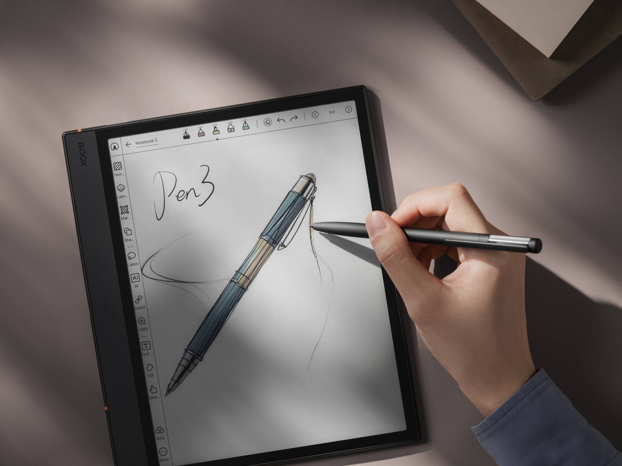 4 AS - BOOX d Notebook-2 Tem Laye. Pon3 3 Mar Sha L A Al inser 100% T Tea F Gest... - Sinc ... More