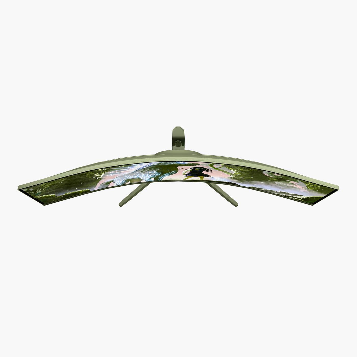 Alt View 3. Arozzi - Arozzi Nova 49“ Curved VA 165Hz Ultrawide Gaming Monitor - Forest Green - Green.