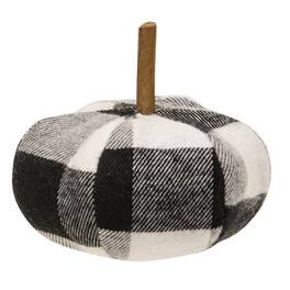 BreeBe - * Plaid Stuffed Pumpkin 3" - Black & White