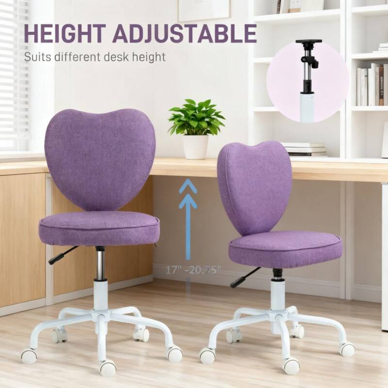 HEIGHT ADJUSTABLE  
Suits different desk height  
17" - 20.75"