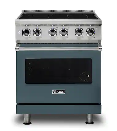 Front. Viking - 5 Series 30" Wide Freestanding Electric Range - Squall.