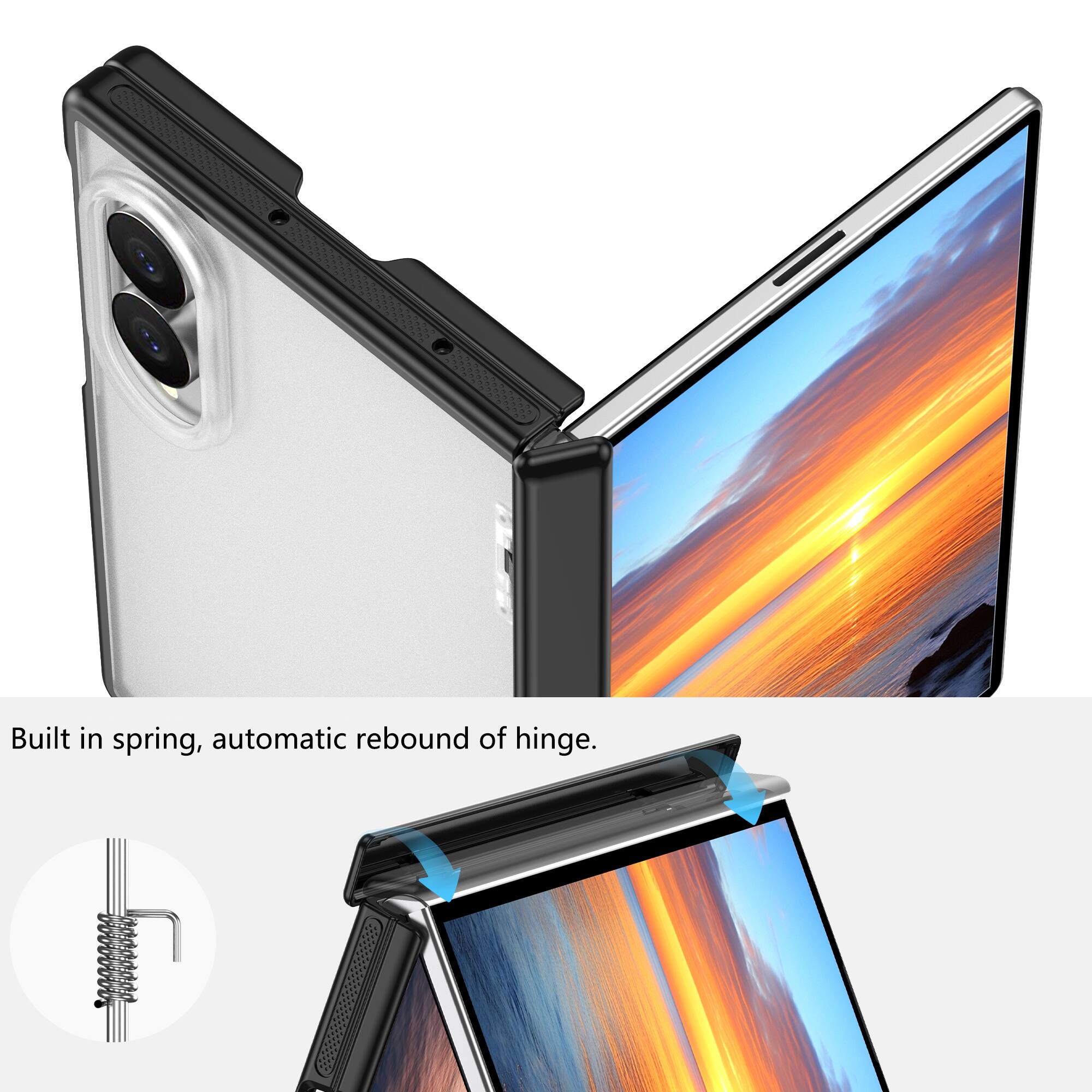 Built in spring, automatic rebound of hinge.