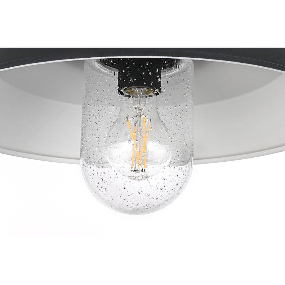 Alt View 2. Elegant Lighting - Rayan 14 Inch Outdoor Wall Sconce In Black - Black.