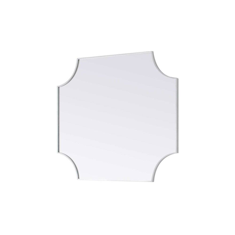 Alt View 1. Elegant Kitchen and Bath - Notched Metal Mirror 36x42 inch in Silver - Silver.