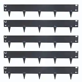 Sunnydaze - 5-Piece Steel Garden Border Fence Set - 42 in - Corten steel