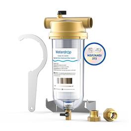 Waterdrop - BG100 Mega Spin Down Sediment Filter, Reusable Whole House Water Filter System for City Water - Clear