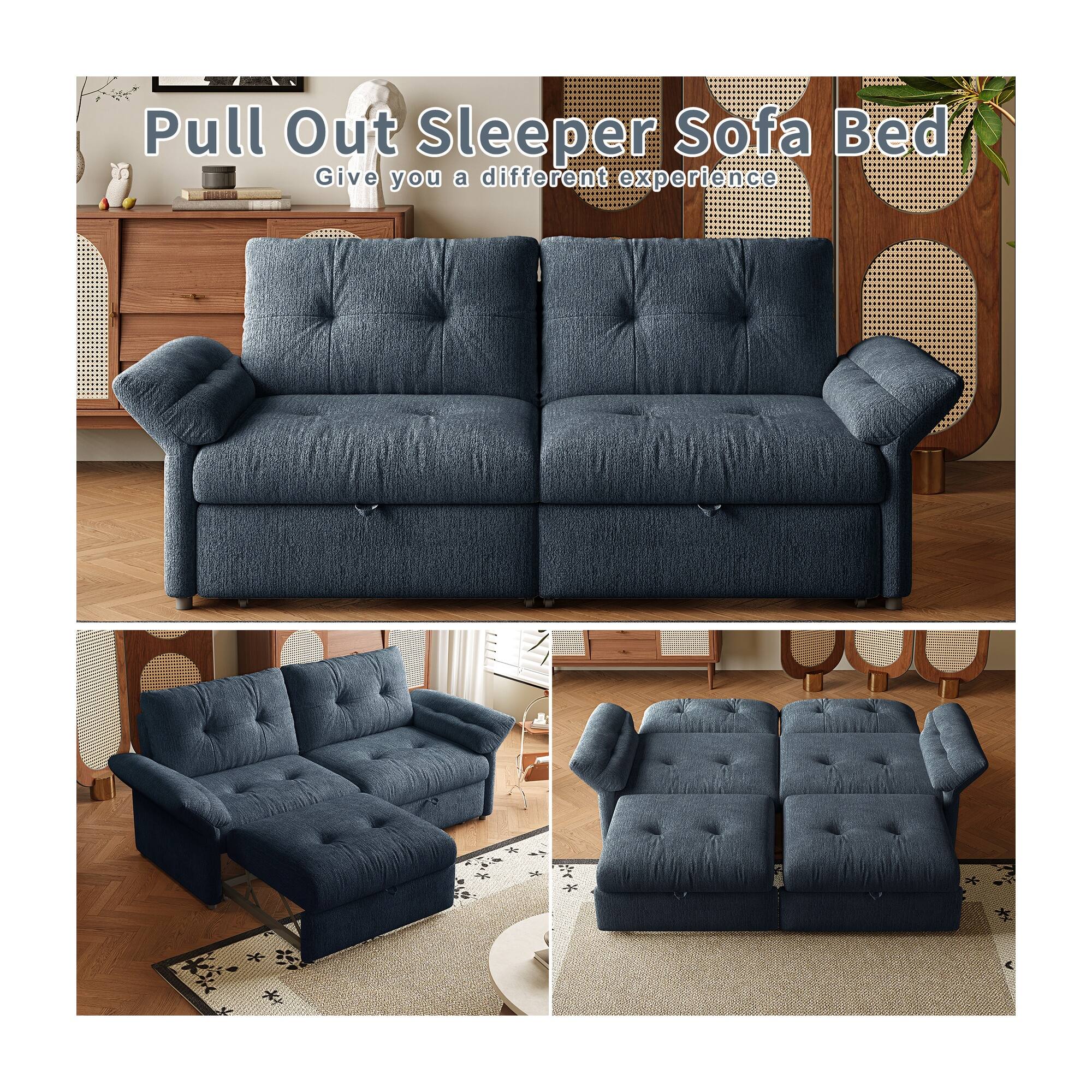 Pull Out Sleeper Sofa Bed  
Give you a different experience