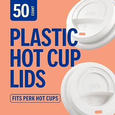 50 COUNT  
PLASTIC HOT CUP LIDS  
FITS PERK HOT CUPS