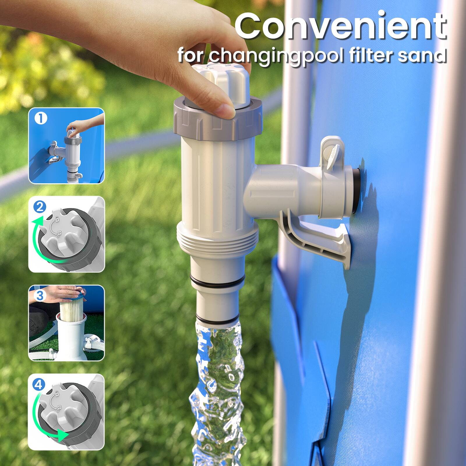 Convenient for changing pool filter sand