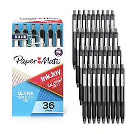 Paper Mate - InkJoy 300RT Retractable Ballpoint Pens, Medium Point, 1.0mm, 36/Pack - Black Ink