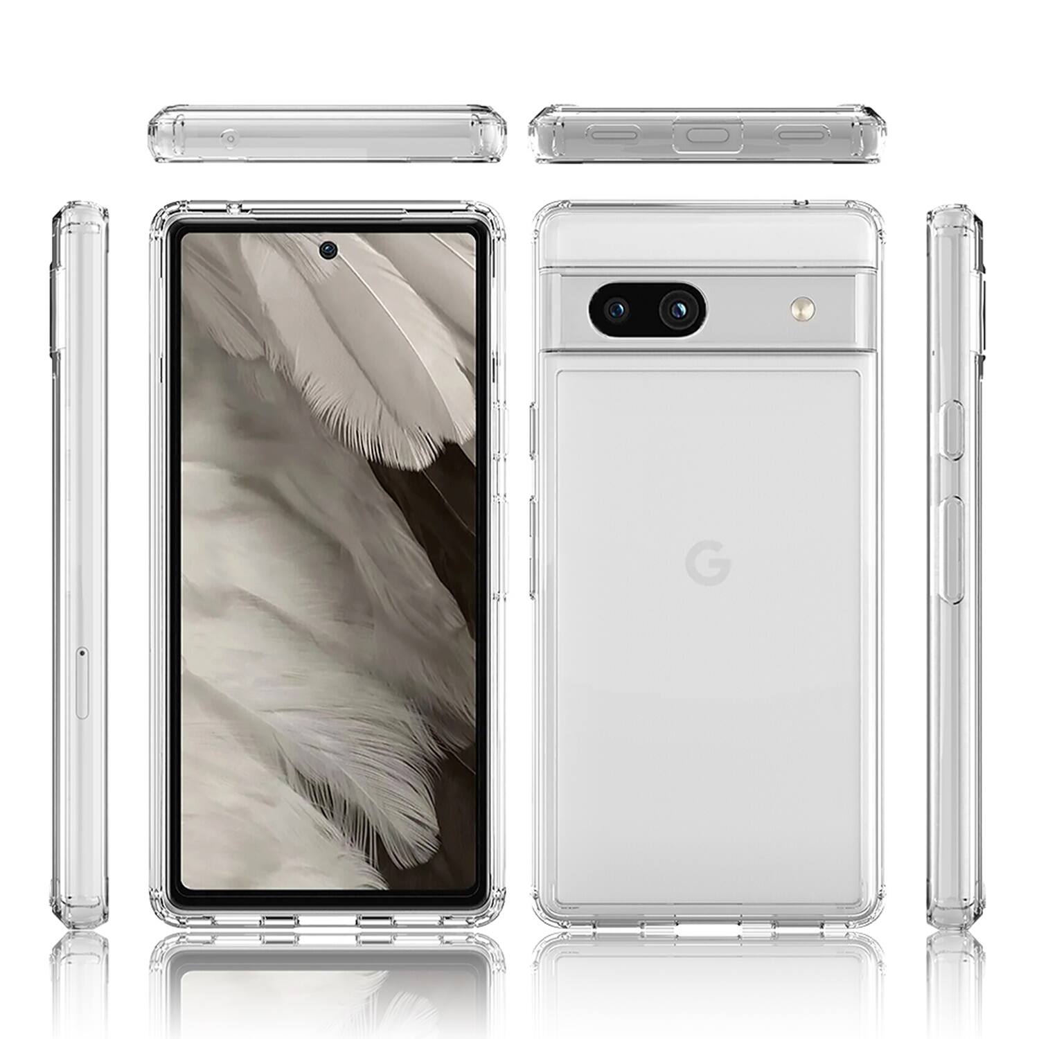 Alt View 13. SaharaCase - Hybrid-Flex Hard Shell Series Case for Google Pixel 7a - Clear.