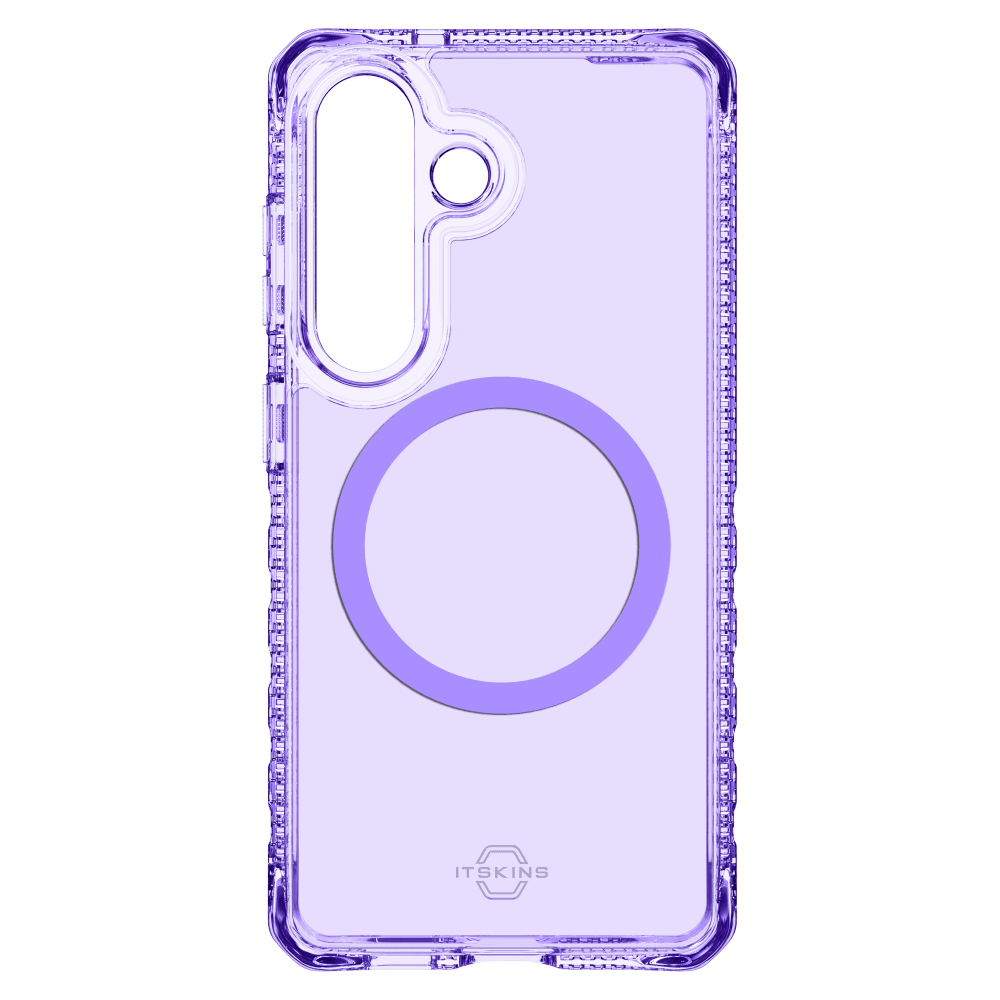 Alt View 3. Itskins - HYBRID R // CLEAR MagSafe Case for Samsung Galaxy S26 - Light Purple.