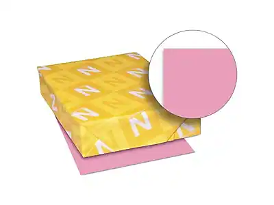 Front. Exact Brights - Colored Paper, 20 lbs., 8.5" x 11", Bright Pink, 500 Sheets/Ream - Bright Pink.