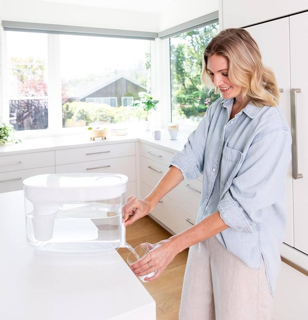 Alt View 3. FINEAK - Home 18-Cup Water Filter Dispenser-Advanced Protection for Clean Water - White.