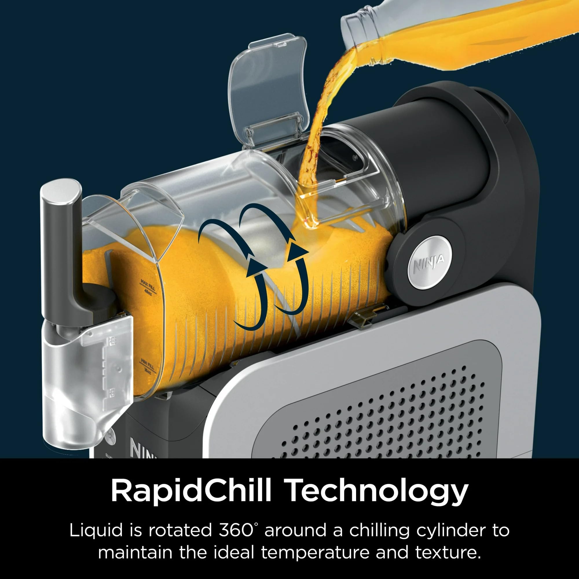 RapidChill Technology

Liquid is rotated 360° around a chilling cylinder to maintain the ideal temperature and texture.