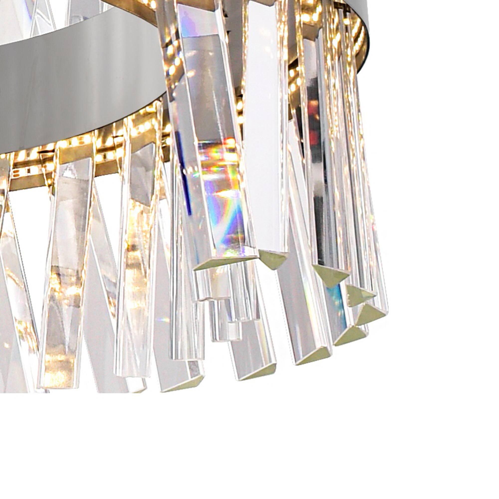 Back. CWI Lighting - Glace LED Chandelier With Chrome Finish - Chrome.