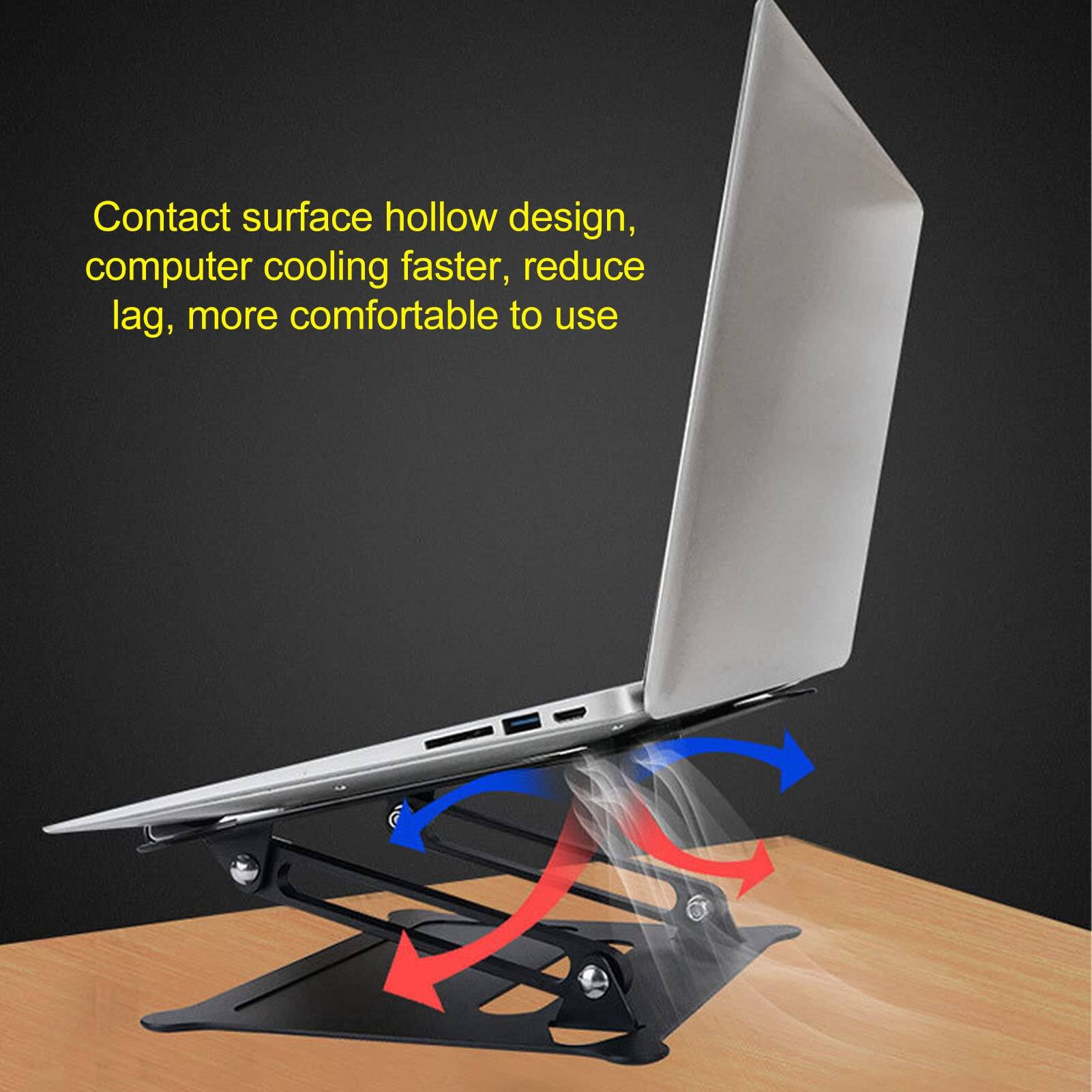 Contact surface hollow design, computer cooling faster, reduce lag, more comfortable to use