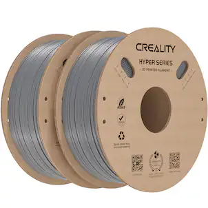Creality - 1.75 mm Hyper PLA Filament Grey 2.2 lbs for high-speed printers (2-pack) - Gray