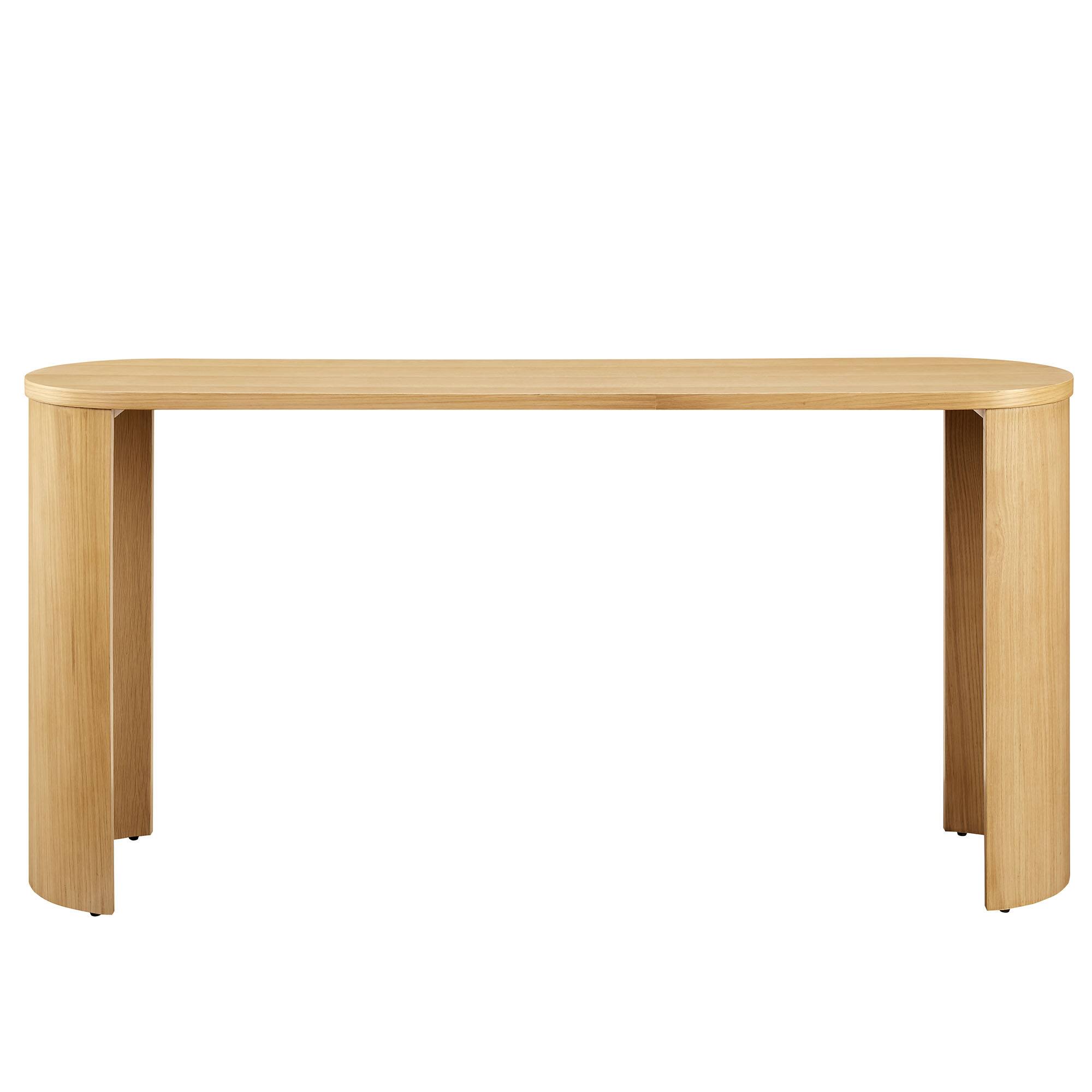 Alt View 4. Modway - Aspect Oval Wood Entryway Console Table by Modway - Oak.