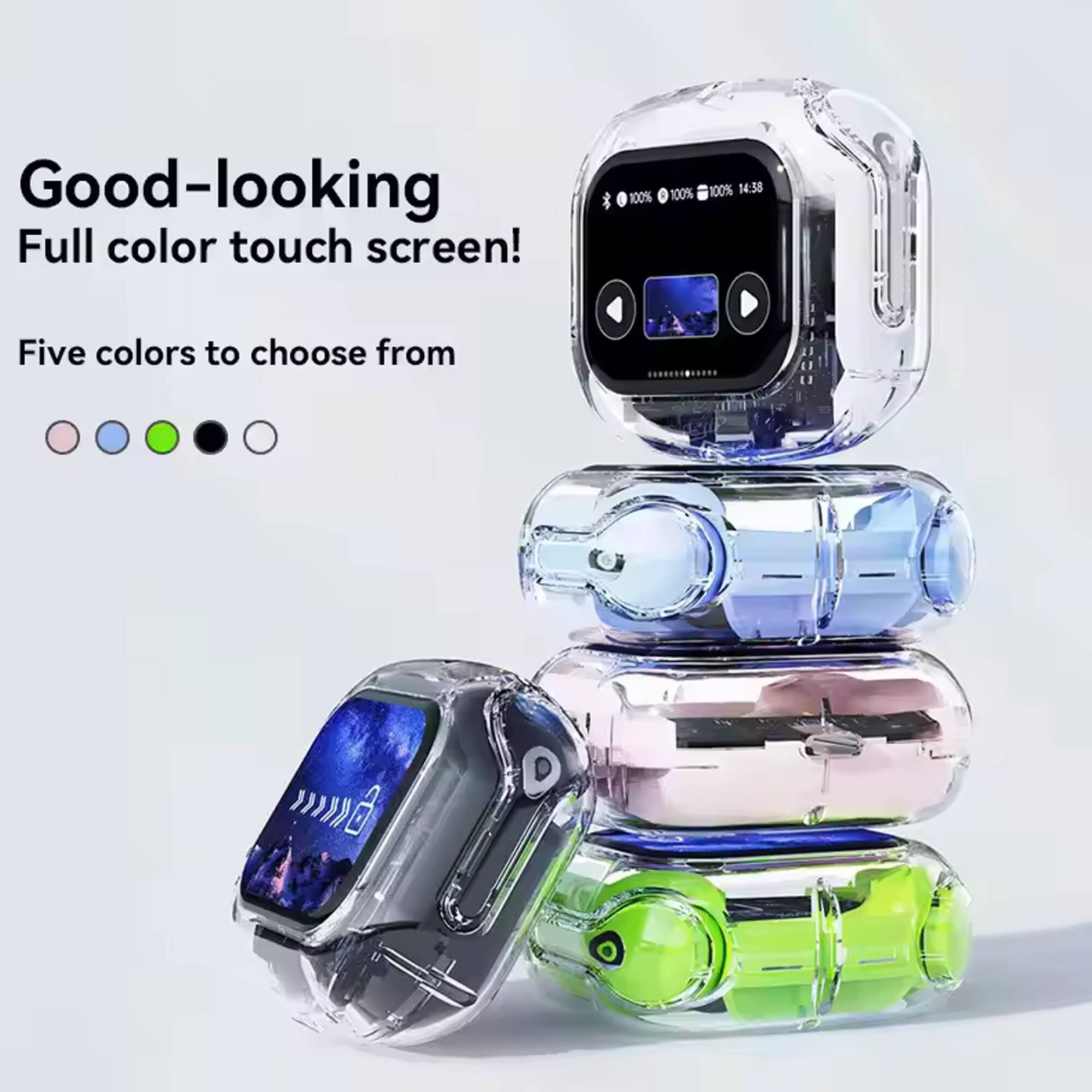 Good-looking  
Full color touch screen!  

Five colors to choose from