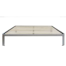 Hivvago - Queen size Luna Metal Platform Bed Frame with Wood Slats - Gray