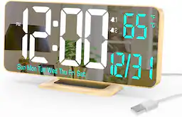 Gold Clock(white+blue Led)