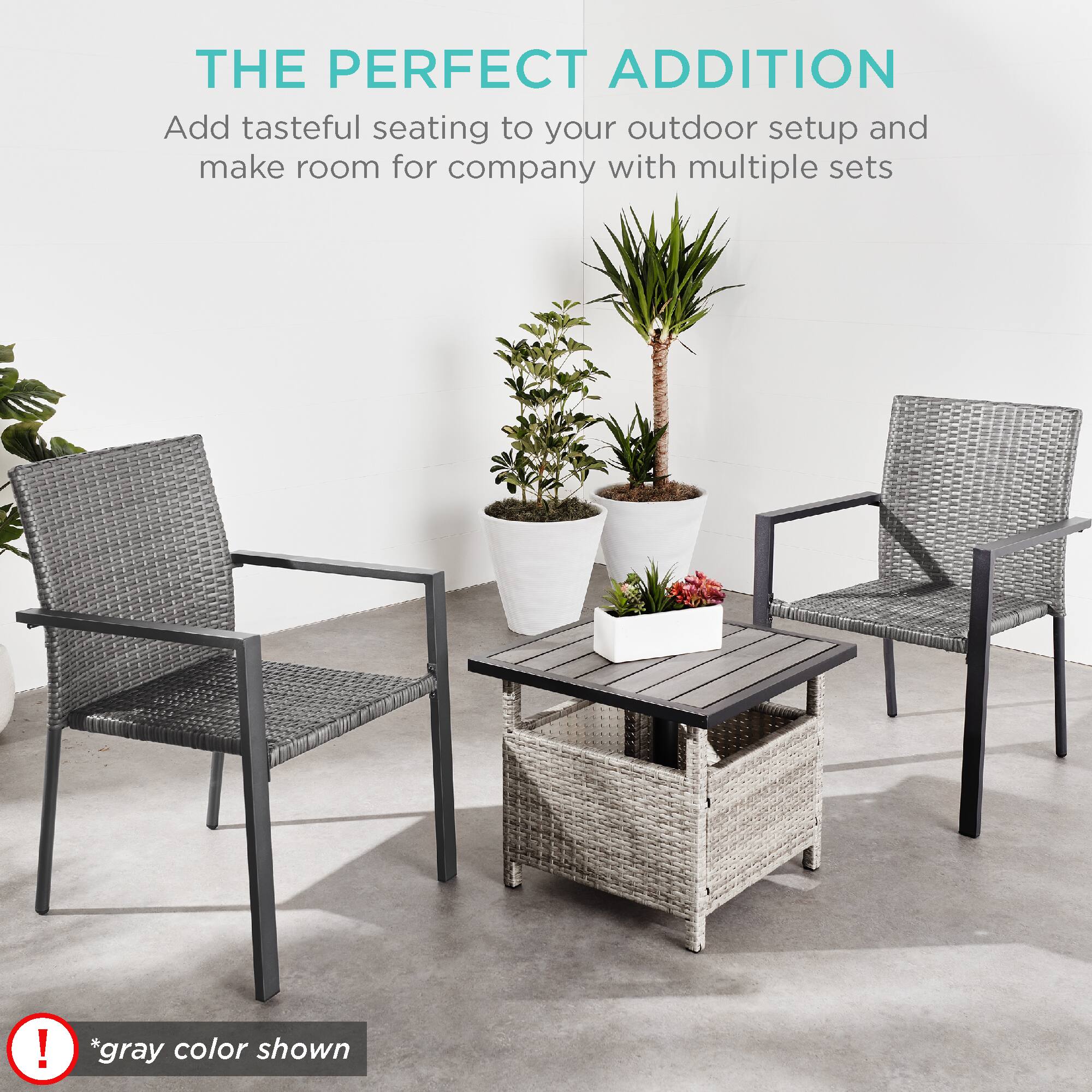 THE PERFECT ADDITION

Add tasteful seating to your outdoor setup and make room for company with multiple sets

*gray color shown
