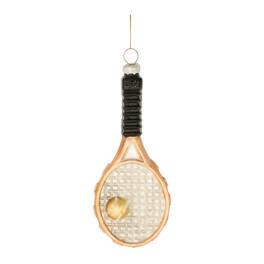 BreeBe - Tennis Racket Ornament (Set of 12) - Gold, Silver, Black