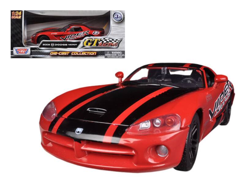 1:24 SCALE  
3+  
MOTOR MAX  
VIPER GT RACING  
2003 DODGE VIPER  
DIE-CAST COLLECTION  
WARNING: CHOKING HAZARD - Small parts. Not for children under 3 years.