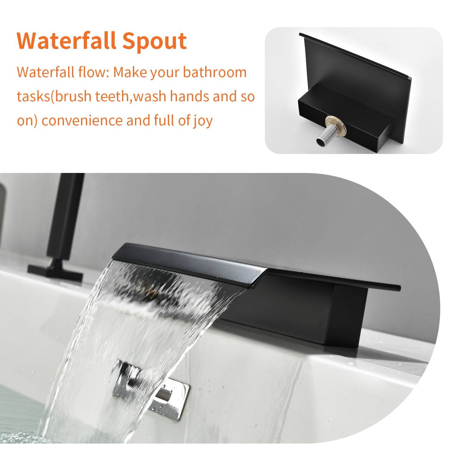 Waterfall Spout

Waterfall flow: Make your bathroom tasks (brush teeth, wash hands and so on) convenience and full of joy