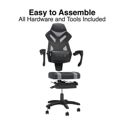 Emerge Vomax Bonded Leather Ergonomic Gaming Chair Black & Gray Emerge Vomax Bonded Leather Ergonomic Gaming Chair Black & Gray