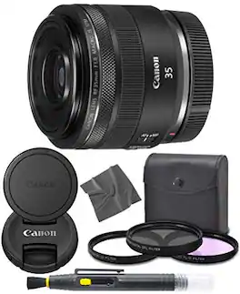 Canon - RF 35mm f/1.8 IS Macro STM Lens + AOM Pro Starter Bundle Kit