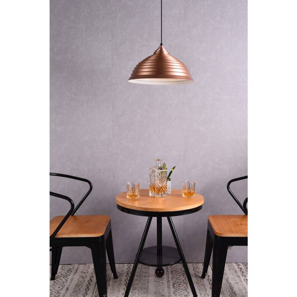 Alt View 4. Living District - Circa 1 Light Honey Gold Pendant - Honey Gold.