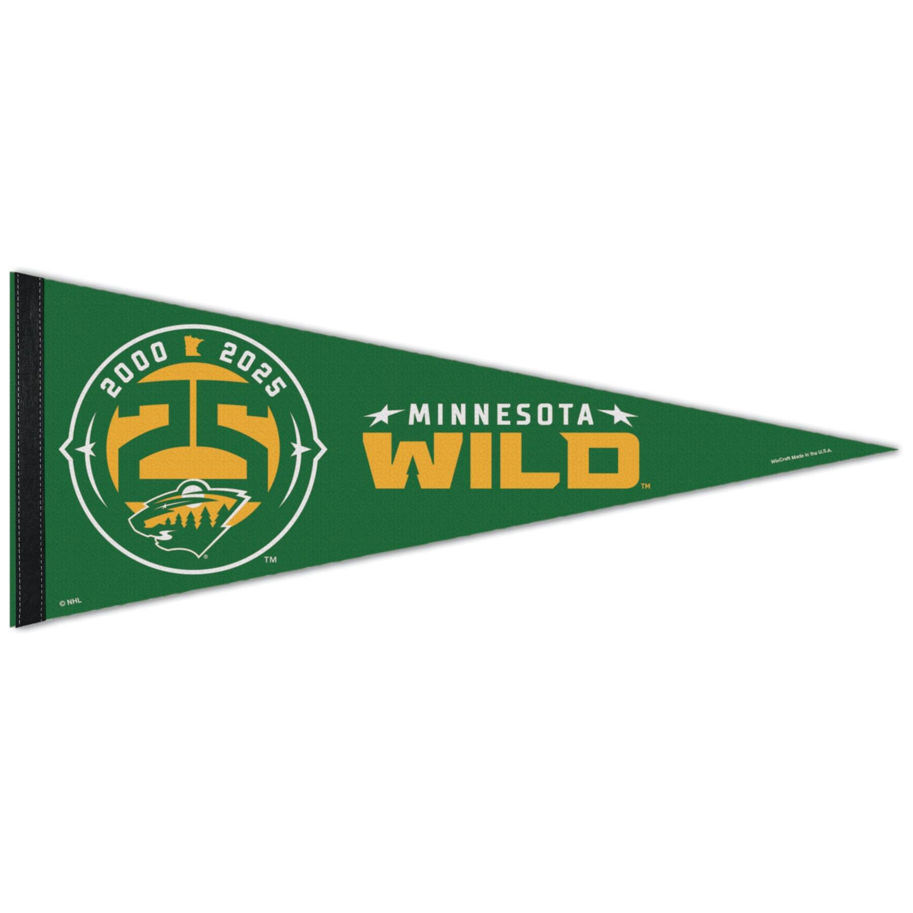 WinCraft - Minnesota Wild 25th Anniversary Alternate Logo 12" x 30" Premium Pennant - Multicolor