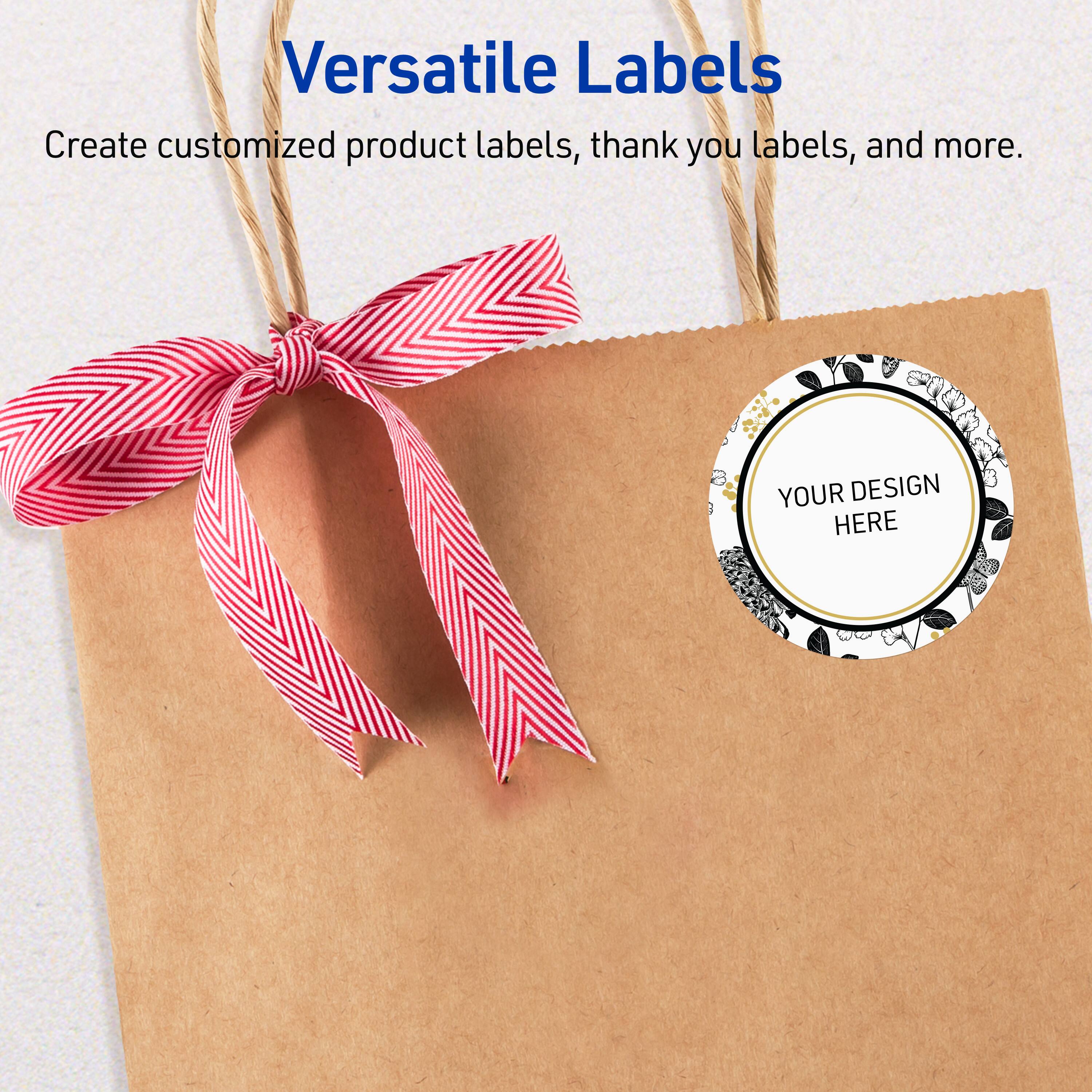 Versatile Labels

Create customized product labels, thank you labels, and more.

YOUR DESIGN HERE