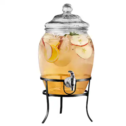 Front. Style Setter - Fortuna Beverage Dispenser 2 Gal - Clear.