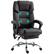 Front. Vinsetto - Massage Office Chair with 6 Vibration Points, Lumbar Heated PU Leather Reclining Computer Chair - Brown.