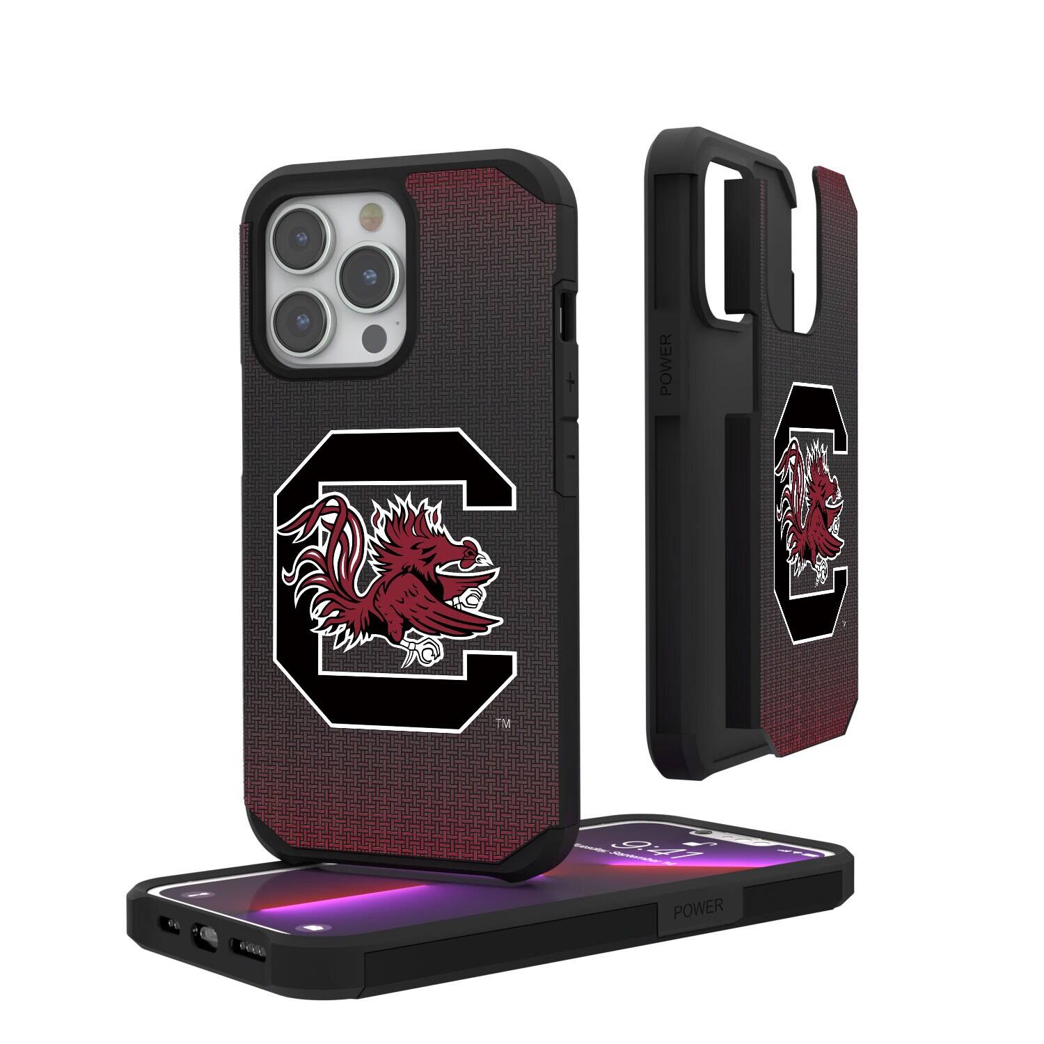 Keyscaper - NCAA - South Carolina Gamecocks Linen Logo iPhone Rugged Case - 15 Pro Max - Black price history on PriceWatchPro