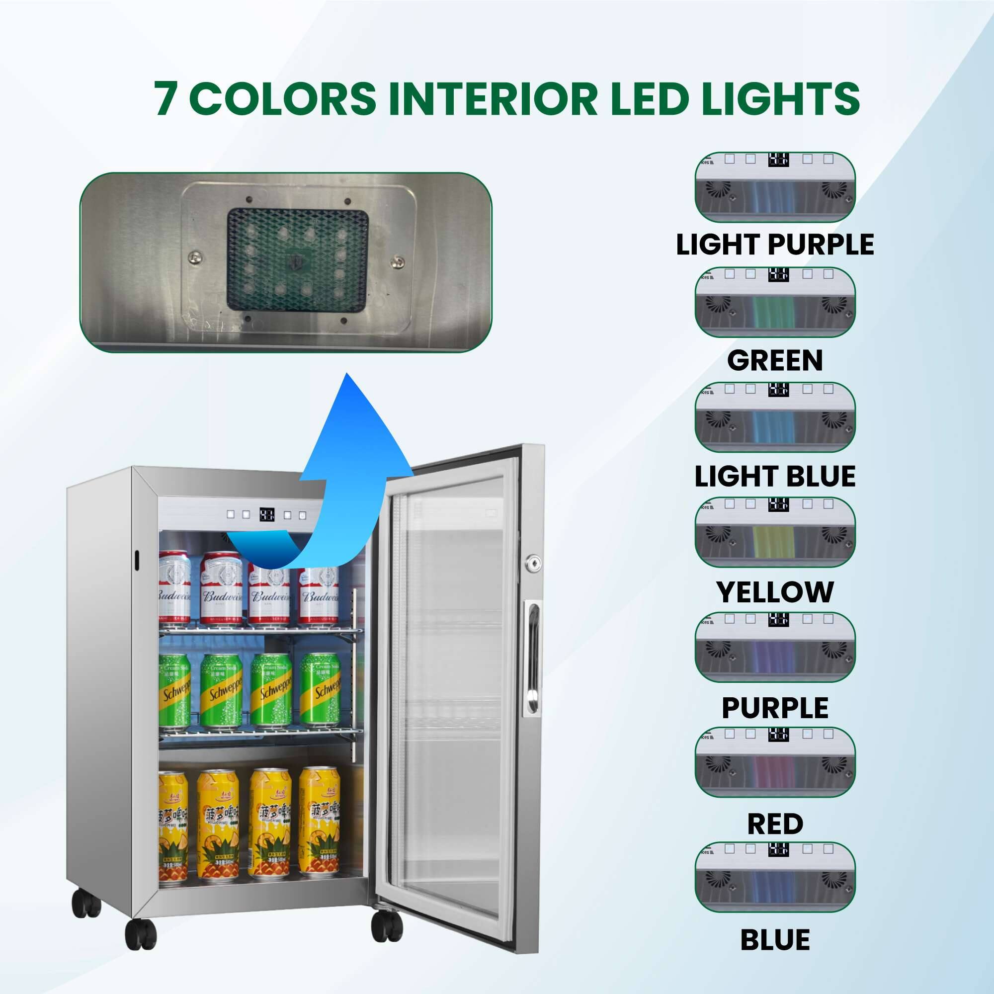 7 COLORS INTERIOR LED LIGHTS

- LIGHT PURPLE
- GREEN
- LIGHT BLUE
- YELLOW
- PURPLE
- RED
- BLUE