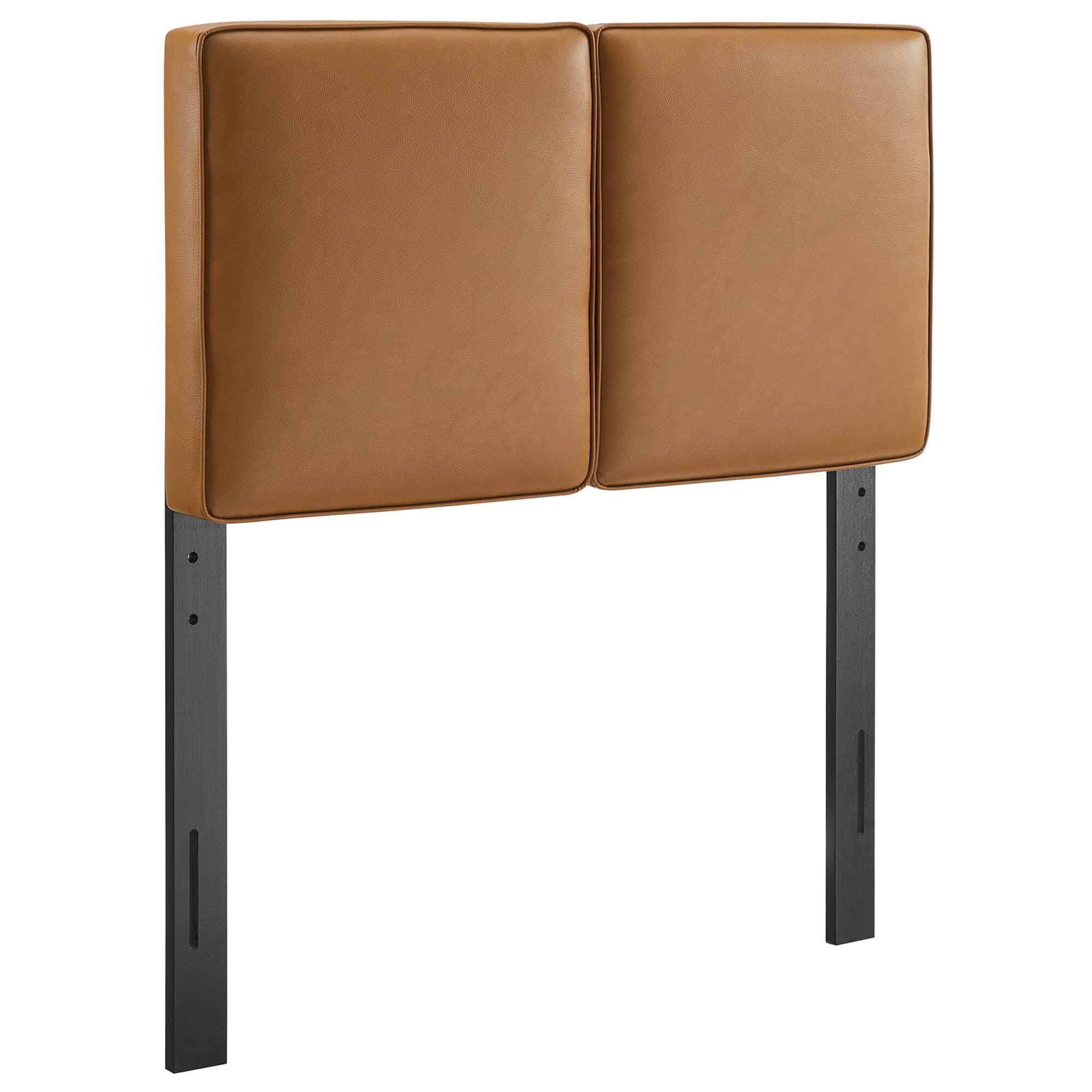 Lindee Vegan Leather Twin Headboard by Modway - Brown