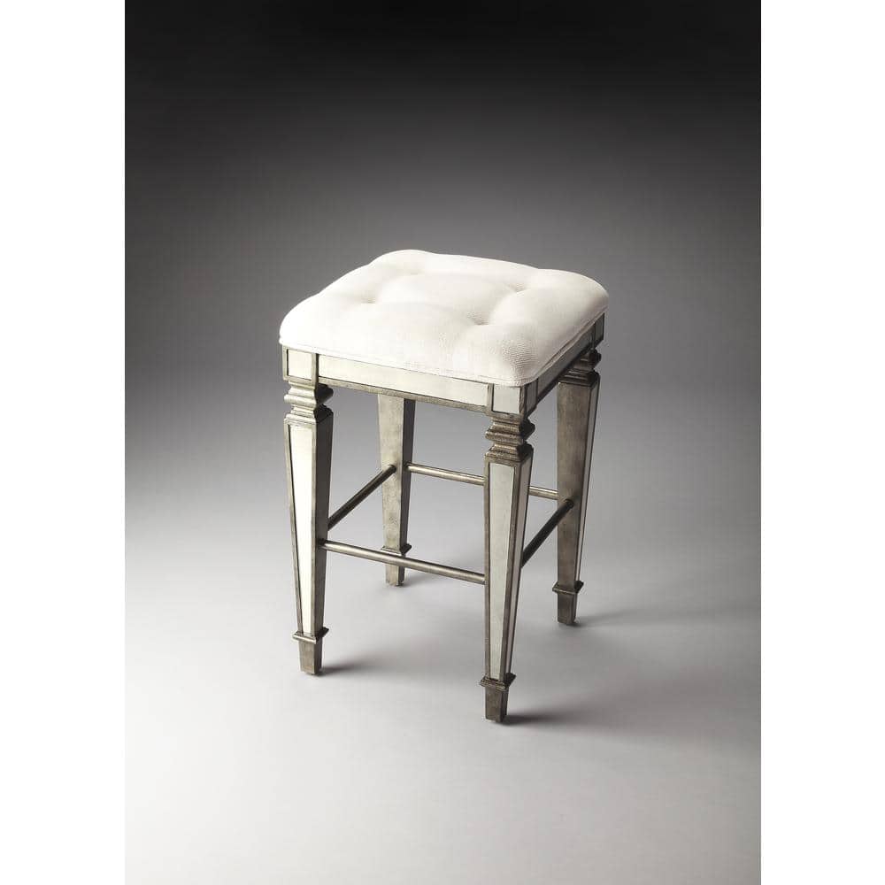 Butler Specialty - Celeste Mirrored 30" Bar Stool - Silver