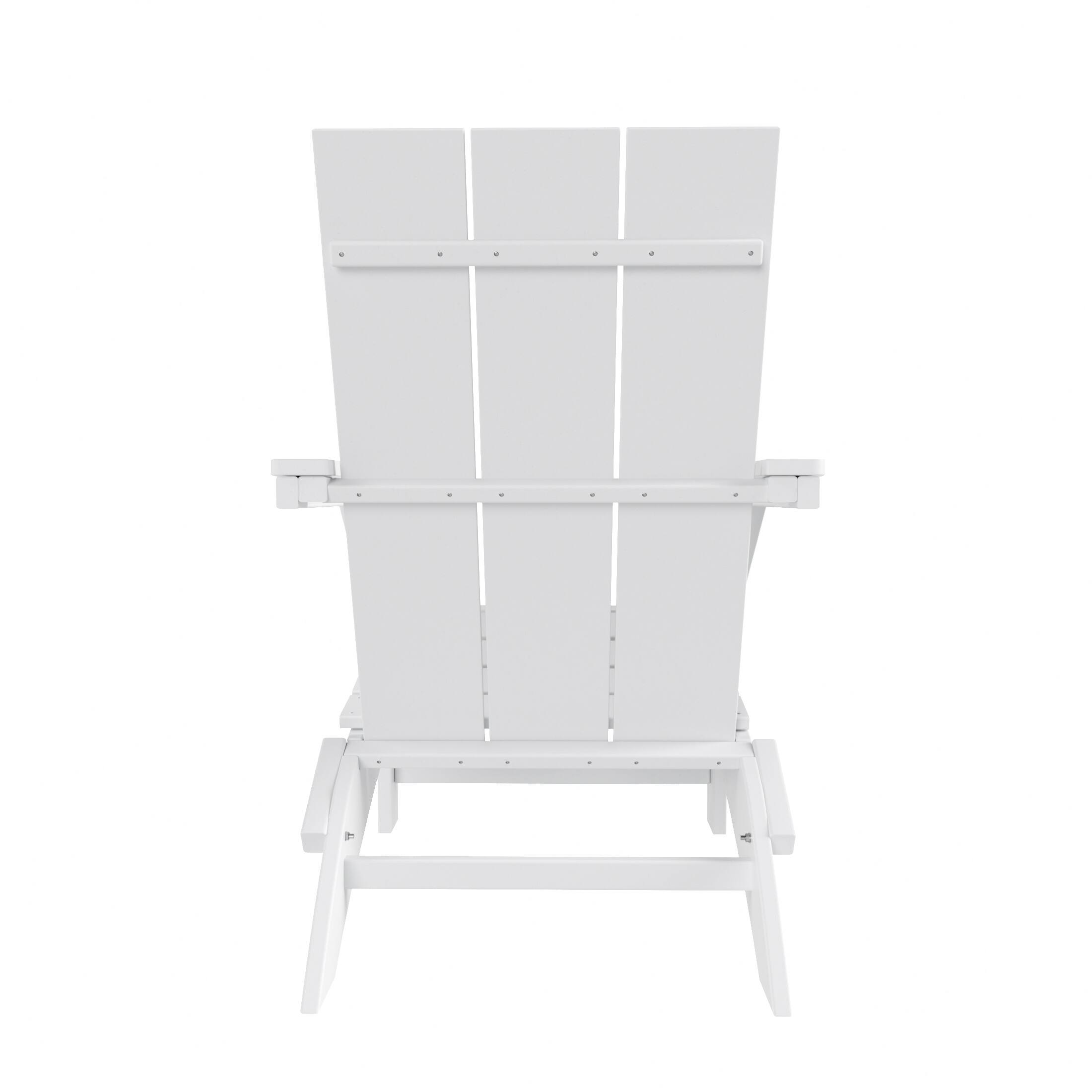 Alt View 2. WestinTrends - WestinTrends Ashore Outdoor HDPE Modern Folding Adirondack Chair - White.