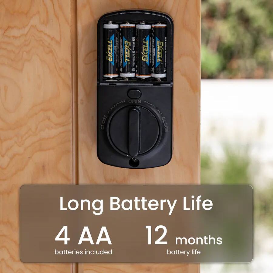 EXCELL I  
EXCELL I D  
EXCELL EXCELL I OPEN  
.O.UD90D 0000  
CLOSE  
CLOSE  
Long Battery Life  
4 AA  
12 months  
batteries included  
battery life