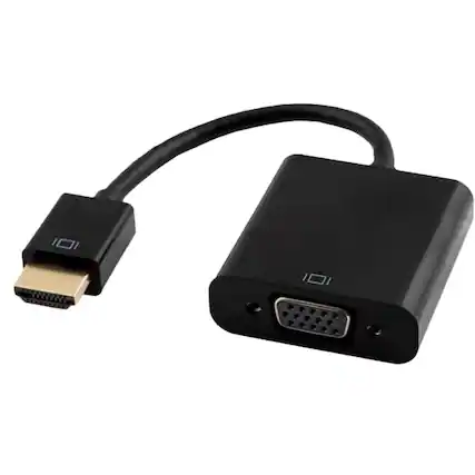 Front. Sanoxy - Sanoxy Adapter Compatible for 8 inch HDMI Male to VGA Female Converter Adapter with 3.5mm Stereo Audio - Black.