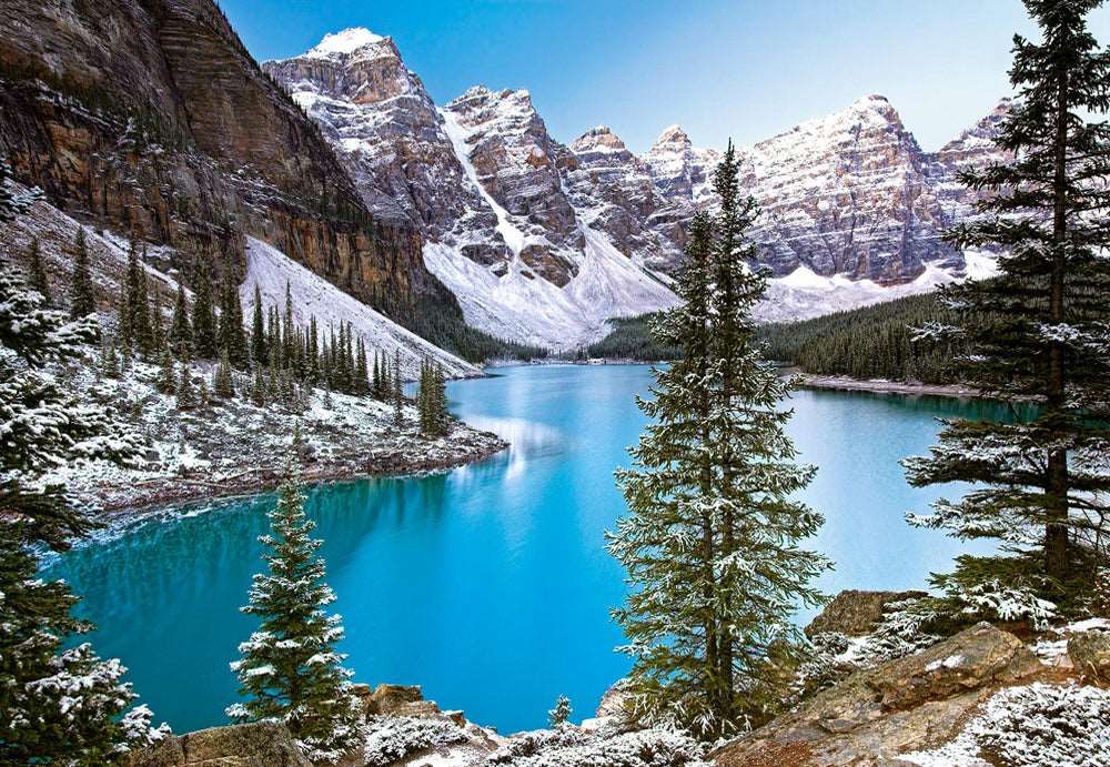 Angle. Castorland - CASTORLAND 1000 Piece Jigsaw puzzle, The Jewel of the Rockies, Canada, Idyllic Landscape, Mountains, C-102372-2 - Red.