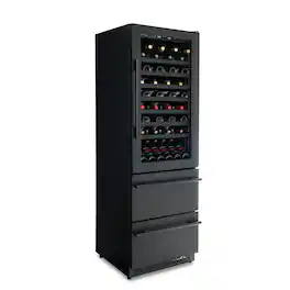 NewAir - ESTATE 24” Premium Dual Zone Wine Fridge & Beverage Center - Black