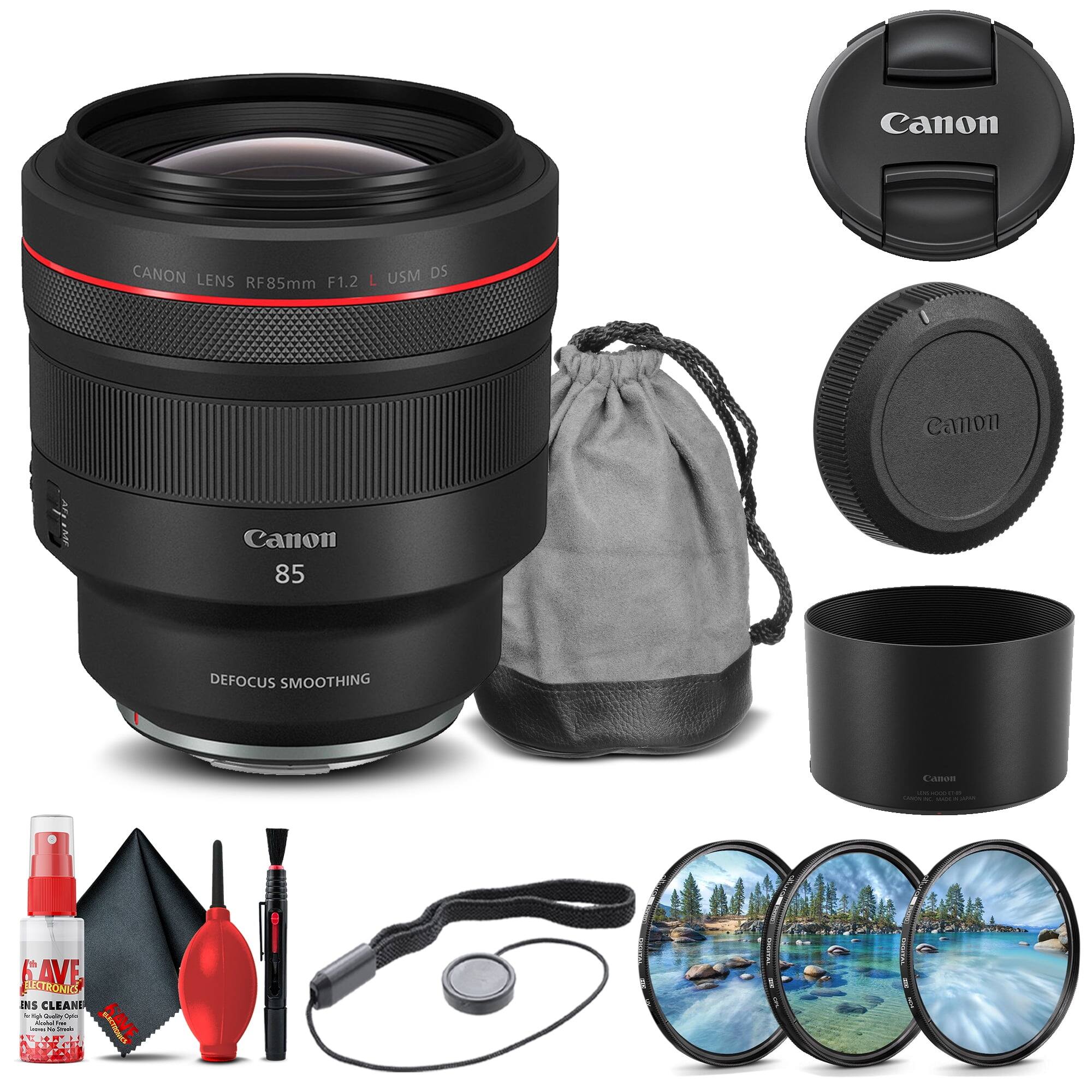 Canon CANON USM DS LENS RF85mm F1.2 L Canon M Canon 85 DEFOCUS SMOOTHING Camon - - a I KAVE ECTRONIC INS CLEAN - - - - - SAVE : - -  F