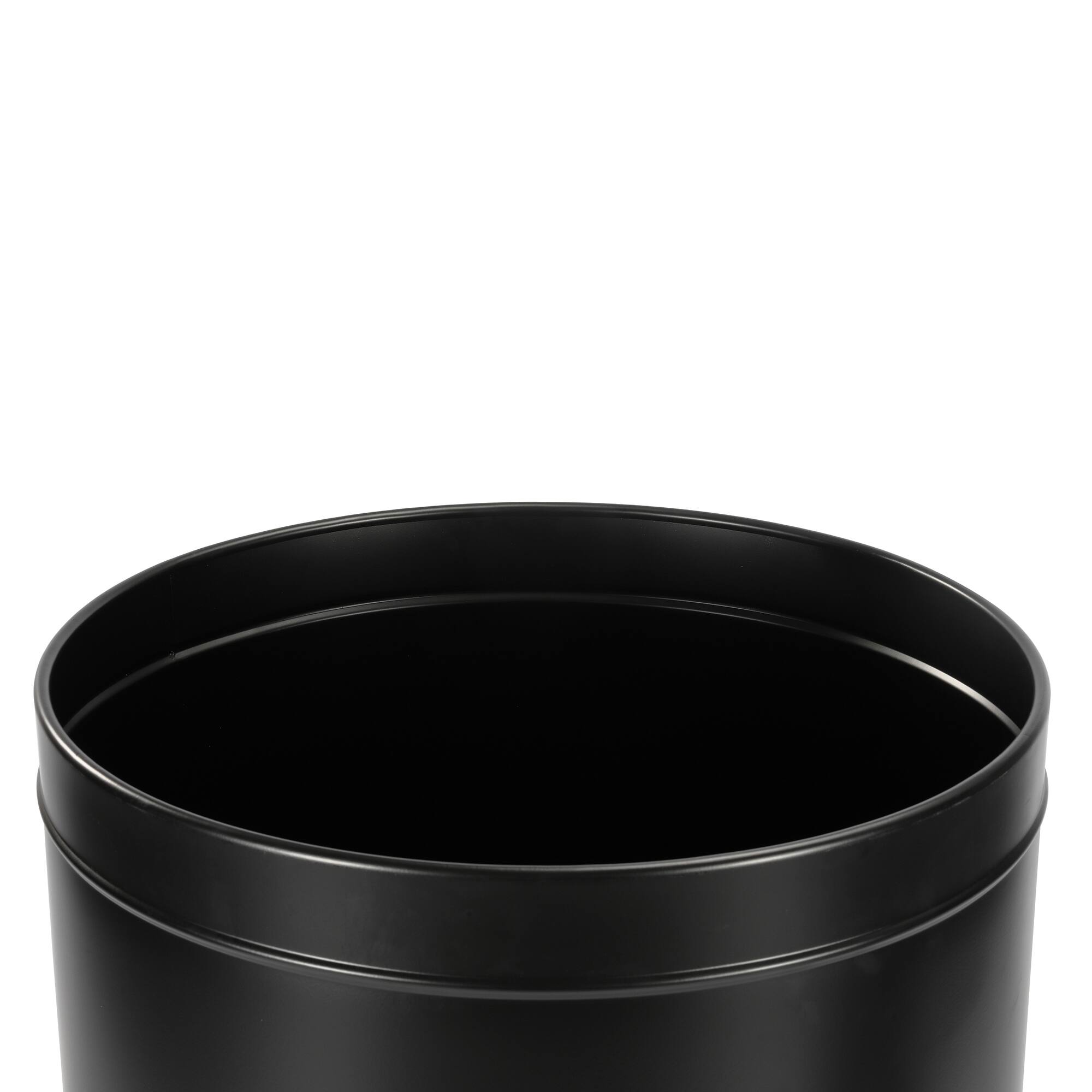 Alt View 2. Alpine Industries - 50 Gallon Stainless Steel Commercial Indoor Trash Can - Black.