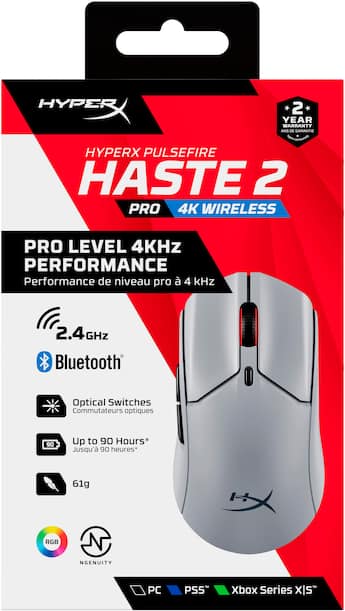 HyperX Pulsefire Haste 2 Pro 4K Lightweight Wireless Optical HyperX Pulsefire Haste 2 Pro 4K Lightweight Wireless Optical