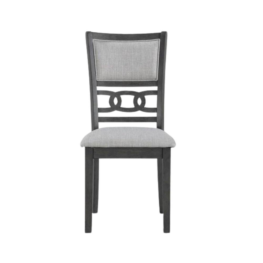Left. FurniFact - Wood Dining Chair Set of 2 - Gray.